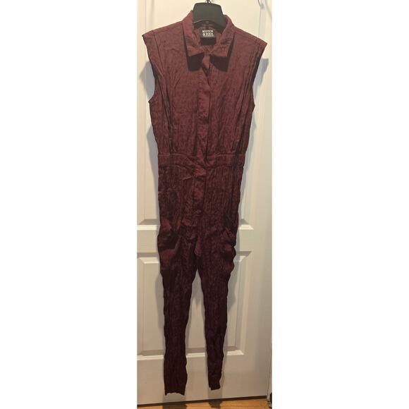 NWOT Scotch & Soda Utility Jumpsuit Volcano red sz L - Picture 1 of 8